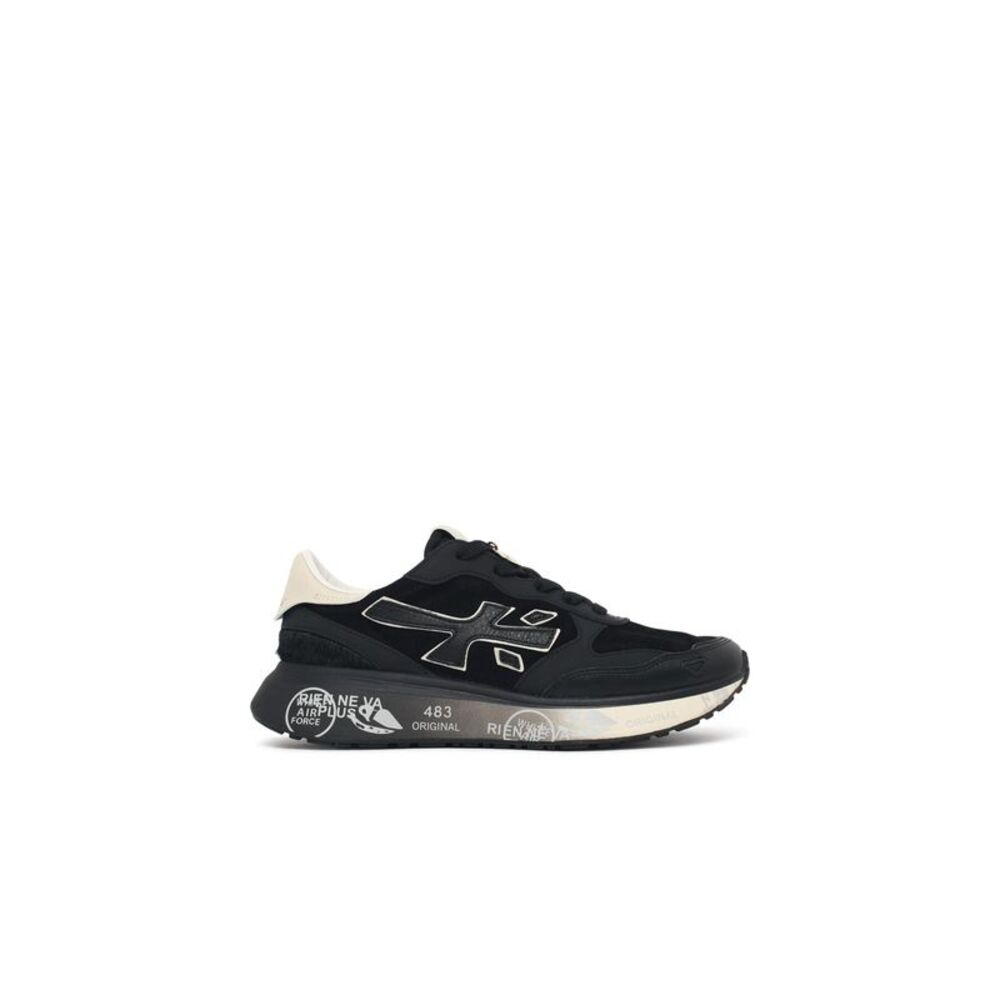 Premiata 'Lauryn' Black Suede Blend Sneakers Women